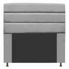 Cabeceira Estofada Turim 140cm Casal Suede Cinza - D A Decor