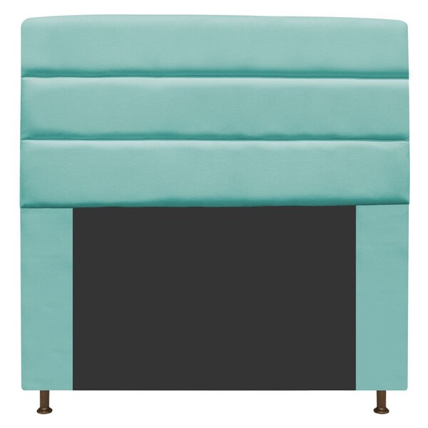 Cabeceira Estofada Turim 160 Cm Queen Size Suede Azul Ciano -