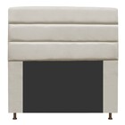 Cabeceira Estofada Turim 160 Cm Queen Size Suede Bege - Amare