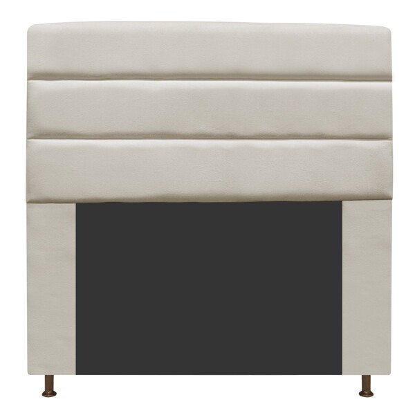 Cabeceira Estofada Turim 160 Cm Queen Size Suede Bege - Amare