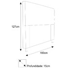 Cabeceira Estofada Turim 160 Cm Queen Size Suede Bege - Amare