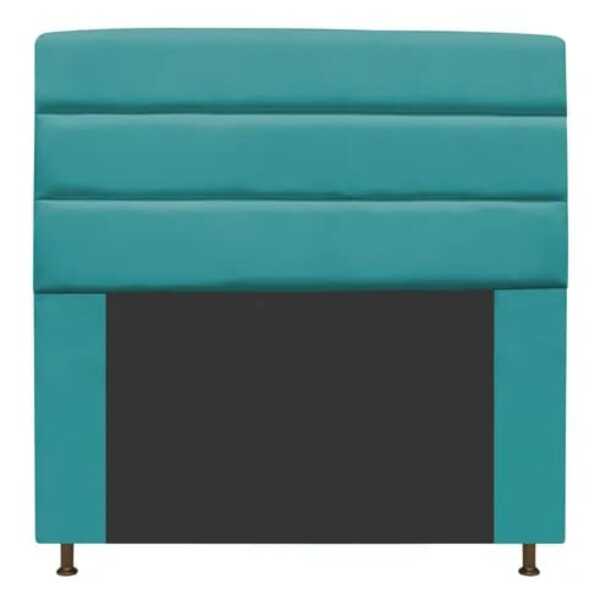 Cabeceira Estofada Turim 160cm Queen Suede Azul Turquesa - D
