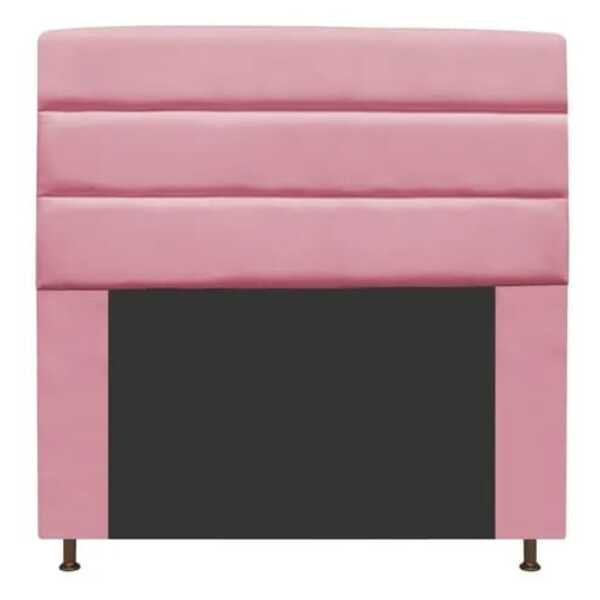 Cabeceira Estofada Turim 160cm Queen Suede Rosa Bebê - D A De