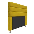 Cabeceira Estofada Turim 195 Cm King Size Suede Amarelo - Ama