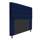 Cabeceira Estofada Turim 195 Cm King Size Suede Azul Marinho