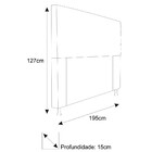 Cabeceira Estofada Turim 195 Cm King Size Suede Marrom - Amar