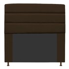 Cabeceira Estofada Turim 195 Cm King Size Suede Marrom - Amar