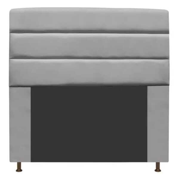 Cabeceira Estofada Turim 195cm King Courino Cinza - D A Decor