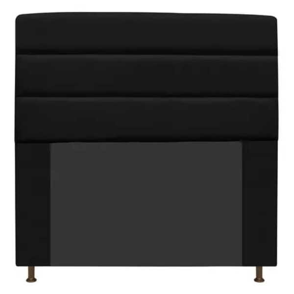 Cabeceira Estofada Turim 195cm King Courino Preto - D A Decor