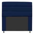 Cabeceira Estofada Turim 195cm King Suede Azul Marinho - D A