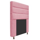 Cabeceira Estofada Turim 90 Cm Solteiro  Suede Rosa Bebê - Am