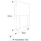 Cabeceira Estofada Turim 90 Cm Solteiro  Suede Vermelho - Ama