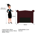 Cabeceira Estofada Veneza 140 Cm Casal Corano Bordô - Doce So