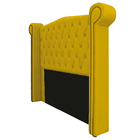 Cabeceira Estofada Veneza 140 Cm Casal Suede Amarelo - Doce S