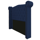 Cabeceira Estofada Veneza 140 Cm Casal Suede Azul Marinho - D