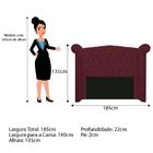 Cabeceira Estofada Veneza 140 Cm Casal Suede Bordô