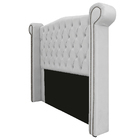 Cabeceira Estofada Veneza 140 Cm Casal Suede Branco - Doce So