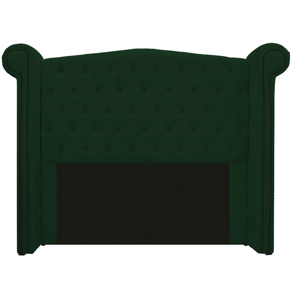 Cabeceira Estofada Veneza 140 Cm Casal Suede Verde - Amarena
