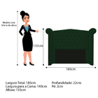 Cabeceira Estofada Veneza 140 Cm Casal Suede Verde - Amarena