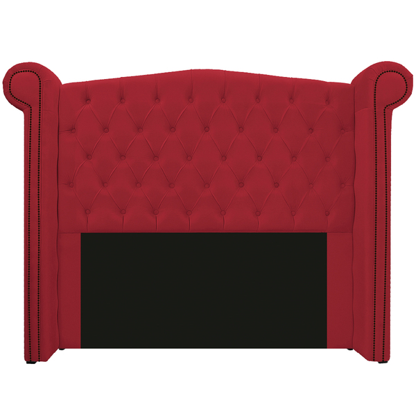 Cabeceira Estofada Veneza 140 Cm Casal Suede Vermelho - Doce