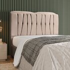 Cabeceira Estofada Veneza Queen 1,95 Cm Bege