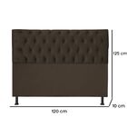 Cabeceira Estofada Viúva 120 Cm Alicia Suede Marrom Claro