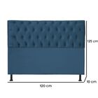 Cabeceira Estofada Viúva 120 Cm Jade Suede Azul Royal