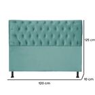 Cabeceira Estofada Viúva 120 Cm Jade Suede Azul Tiffany