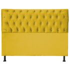 Cabeceira Estofada Viúva 120 Cm Juliete Suede Amarelo