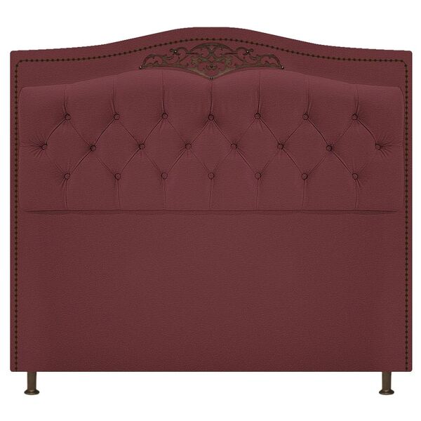 Cabeceira Estofada Yasmim 140 Cm Casal Corano Bordô - Doce So