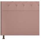 Cabeceira Estofada Yasmim 140 Cm Casal Suede Rosê - Doce Sonh