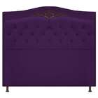 Cabeceira Estofada Yasmim 140 Cm Casal Suede Roxo - Amarena M