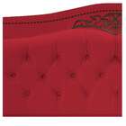 Cabeceira Estofada Yasmim 140 Cm Casal Suede Vermelho - Amare