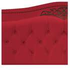Cabeceira Estofada Yasmim 140 Cm Casal Suede Vermelho - Doce