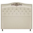 Cabeceira Estofada Yasmim 160 Cm Queen Size Corano Bege - Ama