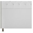 Cabeceira Estofada Yasmim 160 Cm Queen Size Corano Branco - A