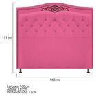 Cabeceira Estofada Yasmim 160 Cm Queen Size Corano Pink - Doc