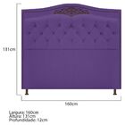 Cabeceira Estofada Yasmim 160 Cm Queen Size Corano Roxo - Ama