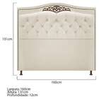 Cabeceira Estofada Yasmim 160 Cm Queen Size Suede Bege - Doce