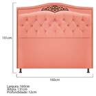 Cabeceira Estofada Yasmim 160 Cm Queen Size Suede Coral - Ama