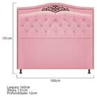 Cabeceira Estofada Yasmim 160 Cm Queen Size Suede Rosa Bebê -