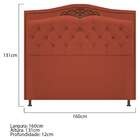 Cabeceira Estofada Yasmim 160 Cm Queen Size Suede Terracota -