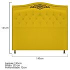 Cabeceira Estofada Yasmim 195 Cm King Size Corano Amarelo - A