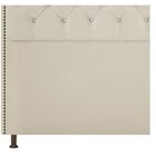 Cabeceira Estofada Yasmim 195 Cm King Size Corano Bege - Amar