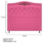 Cabeceira Estofada Yasmim 195 Cm King Size Corano Pink - Amar
