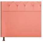 Cabeceira Estofada Yasmim 195 Cm King Size Suede Coral - Amar