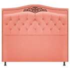 Cabeceira Estofada Yasmim 195 Cm King Size Suede Coral - Amar