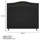 Cabeceira Estofada Yasmim 195 Cm King Size Suede Preto - Doce