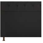 Cabeceira Estofada Yasmim 195 Cm King Size Suede Preto - Doce