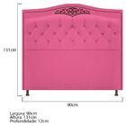 Cabeceira Estofada Yasmim 90 Cm Solteiro Corano Pink - Doce S